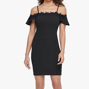 Kensie Off the Shoulder Dress in Navy